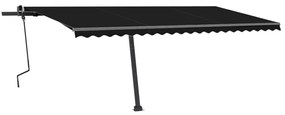 Toldo retrátil manual independente 500x350 cm antracite
