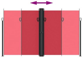 Toldo lateral retrátil 200x1200 cm vermelho