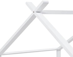 Estrutura de cama para crianças 90x200 cm pinho maciço branco