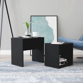 Conjunto mesas de centro derivados de madeira preto