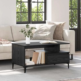 vidaXL Mesa de centro with Drawer Carvalho preto 90 x 49 x 45 cm