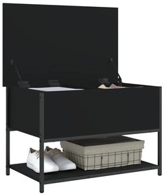 Banco de arrumação 70x42,5x47 cm derivados de madeira preto