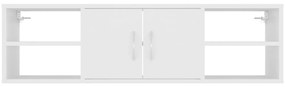 Estante de parede 102x30x29 cm derivados de madeira branco