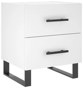 Mesas de cabeceira 2 pcs 40x35x47,5 cm deriv. de madeira branco