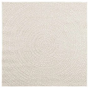 Tapete ZIZUR creme 120x120cm aspeto de juta interior e exterior