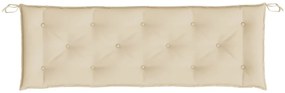 Almofadão p/ banco de jardim 150x50x7 cm tecido oxford bege