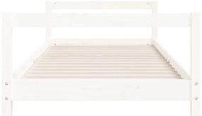 Estrutura de cama infantil 90x190 cm pinho maciço branco