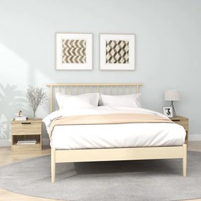 vidaXL Mesas de cabeceira 2pcs derivados de madeira carvalho sonoma