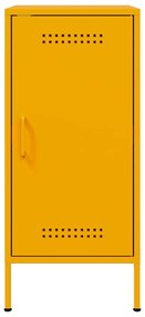 Aparadores 2 pcs 36x39x79 cm aço amarelo mostarda