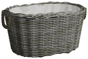 286985 vidaXL Cesto para lenha com pegas 60x40x28 cm salgueiro cinzento