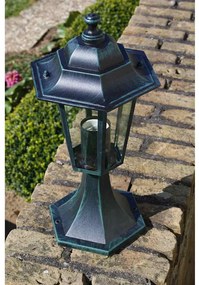 Candeeiros de jardim 2 pcs alumínio verde-escuro e preto