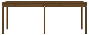 Mesa de jardim 203,5x100x76 cm pinho maciço castanho-mel