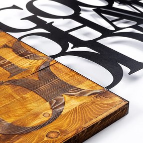 Acessório Decorativo de Parede It's a Good – Nogueira e Preto – 58 x 5