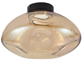 Plafon de design preto com vidro âmbar - Gemma Design