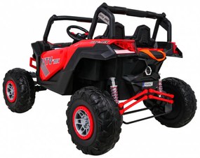 Buggy elétrico para Crianças 24V 4x4 2 Lugares UTV-MX Rodas de EVA, Assento de couro Vermelho