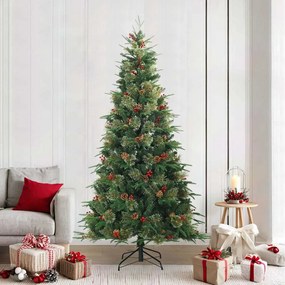 vidaXL Árvore de Natal Articulada Artificial com suporte Verde 240 cm