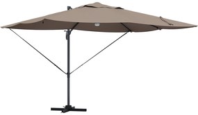 Guarda-sóis Cantilever - Taupe Taupe Tecido Grande