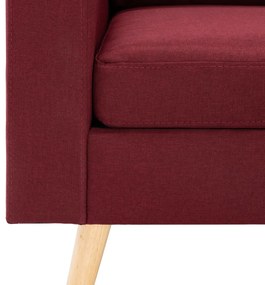 Poltrona em tecido vermelho tinto