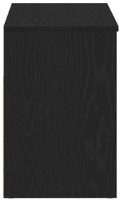 Banco de Hall vidaXL Preto Carvalho 60x30x45 cm em Madeira Reconstituí