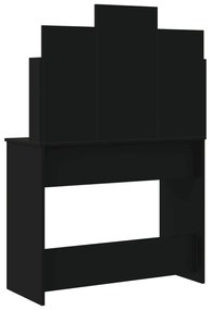 Toucador com luzes LED 96x40x142 cm preto