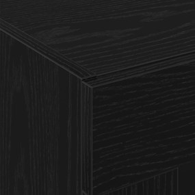 Armário de Parede com Portas de Vidro Carvalho Negro 69.5x34x90 cm