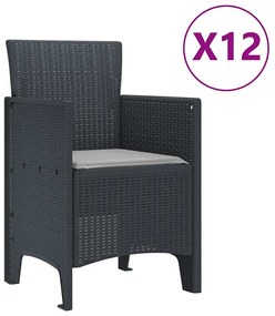 Conjunto de Jantar para Jardim com Almofadas 13 pcs