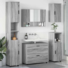 vidaXL Conjunto de Móveis para Banheiro 5 pcs Sonoma cinzento