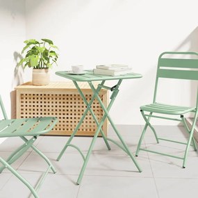 vidaXL Mesa Dobrável de Jardim Mint 55x55x73 cm em Aço