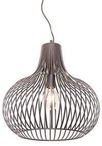 Candeeiro de suspensão moderno castanho 48 cm - Saffira Moderno
