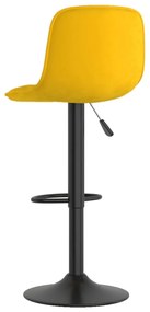 Bancos de bar 2 pcs veludo amarelo