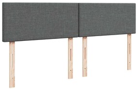 Cama com molas/colchão 180x200 cm tecido cinzento-escuro