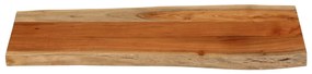 Tampo de mesa retangular borda viva 90x40x3,8 cm acácia maciça