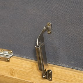 HOMCOM Banco Sapateiro de Bambú Banco para Sapatos com Prateleira Almofada Acolchoada Abatível e Espaço Oculto de Armazenamento para Entrada Corredor 60x33x50cm Natural