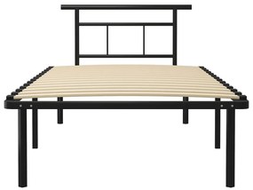 Estrutura de cama 100x200 cm metal preto