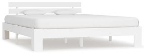 283159 vidaXL Estrutura de cama 180x200 cm pinho maciço branco