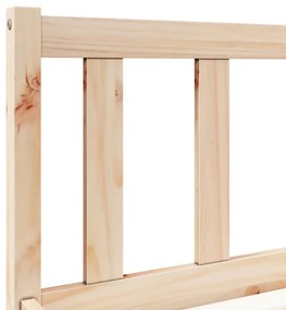 Cama extra longa sem colchão 90x220 cm madeira de pinho maciça