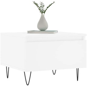 Mesas de centro 2 pcs 50x46x35 cm derivados de madeira branco