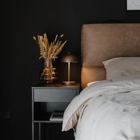 Candeeiro de Mesa Exterior Cogumelo Bronze Escuro Recarregável - Keira