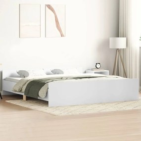 Estrutura de cama com cabeceira e pés 180x200 cm branco