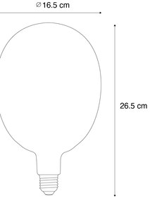 Conjunto de 5 lâmpadas LED E27 reguláveis G170 castanhas 4,9W 130 lm 1800K