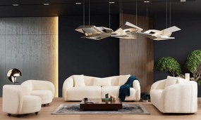 Sofá de 3 Lugares Venedik – Creme – 236 cm x 76 cm x 91 cm