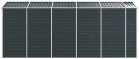 Abrigo de jardim 191x470x198 cm aço galvanizado antracite