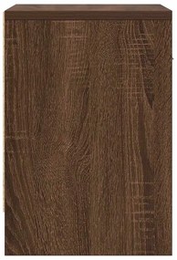 Mesas de cabeceira 2pcs com gaveta 39x28x41cm carvalho castanho