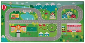 Tapete para crianças 150 x 80 cm verde SEBEN Beliani
