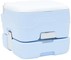 Luz de casa de banho portátil vidaXL Azul e Branco Plástico 10 L