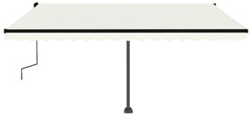 Toldo retrátil manual independente 450x300 cm cor creme
