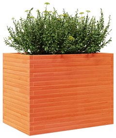 Vaso/floreira de jardim 90x60x68,5 cm pinho maciço castanho mel