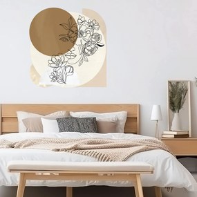 Autocolante de parede para quarto - Mulher com flores