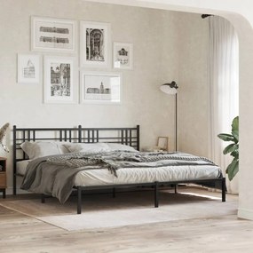 Cabeceira de cama 193 cm metal preto