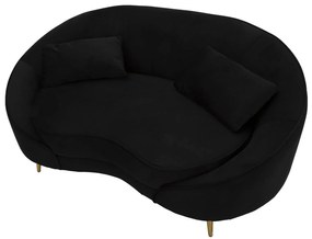 SOFÁ DE 2 LUGARES OSLO COM ALMOFADAS PRETO 148X84X68 CM